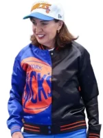 Kathy-Hochul-Knicks-Victory-Parade-Varsity-Jacket-Close-Up-View