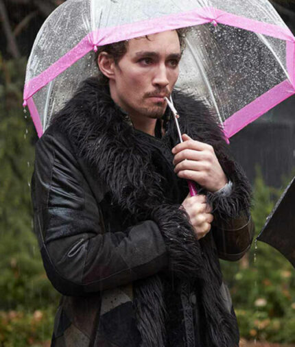 Klaus-Hargreeves-The-Umbrella-Academy-Robert-Sheehan-Black-Shearling-Leather-Coat-1 (1)