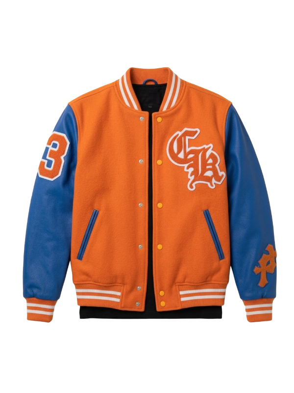 Knicks-Game-MSG-Orange-Blue-Wool-Varsity-Jacket Knicks-Game-MSG-Orange-Blue-Wool-Varsity-Jacket