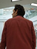 Paul Rudd Movie Power Ballad 2026 Rick Red Cotton Jacket