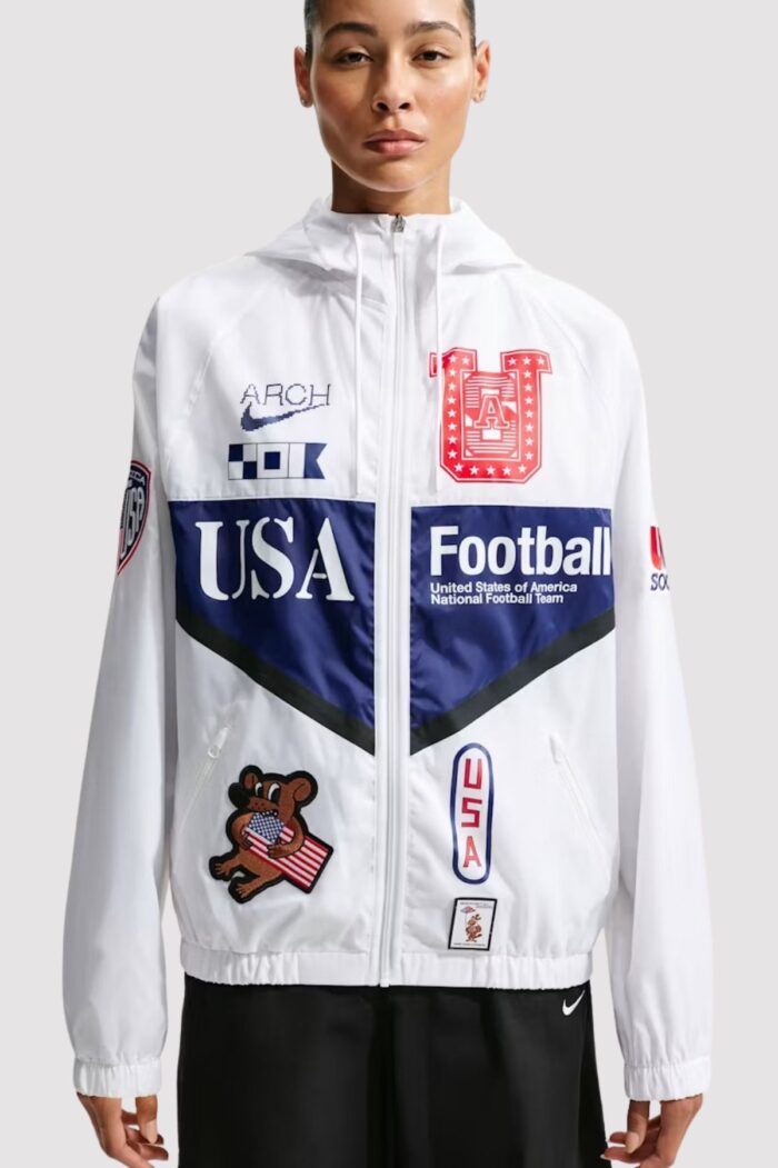 Recreated – FIFA World Cup 2026 Nike x V.A.A. USMNT 'X2' White Anthem Windbreaker Jacket