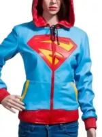 Supergirl-Leather-Hooded-Jacket-Front-View (1)