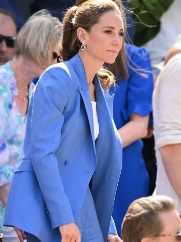 Wimbledon Championships Kate Middleton Blue Suit