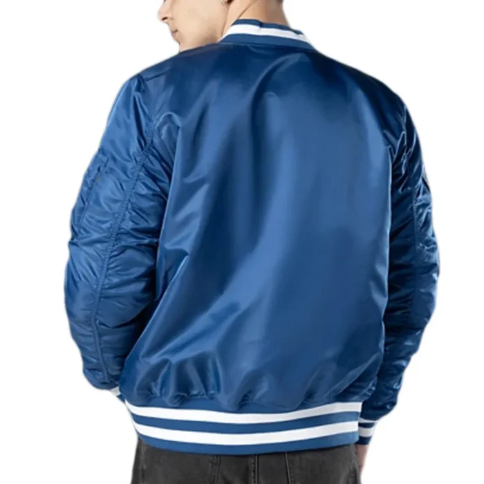 LA Dodgers Full-Zip Green Bomber Jacket - Image 2