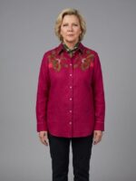 Annette-Bening-Dutton-Ranch-Red-Floral-Embroidered-Shirt-570x760 (1)