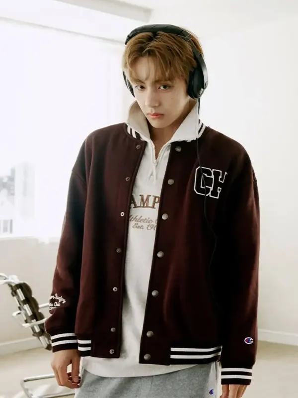 BTS-Kim-Taehyung-Champion-Varsity-Jacket