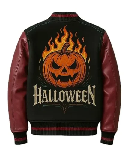 Buy-Halloween-Fiery-Black-and-Brown-Pumpkin-Varsity-Jacket