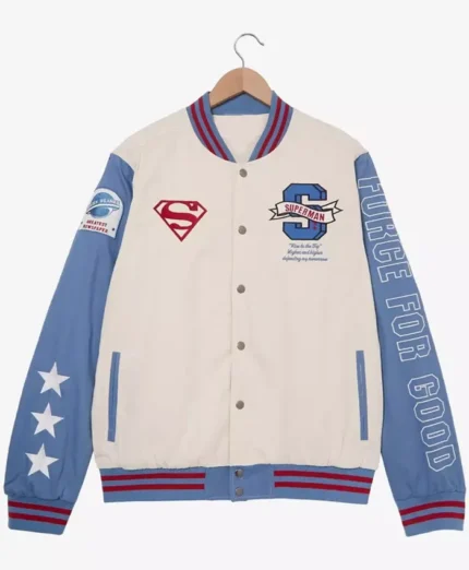 DC-Comics-Superman-Icons-Light-Blue-and-White-Cotton-Varsity-Jacket-Front