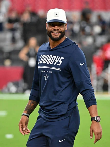 Dak-Prescott-Dallas-Cowboys-2026-Nike-Sideline-Navy-Dri-FIT-Hooded-T-Shirt