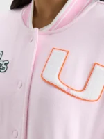 Fanatics-x-LoveShackFancy-Miami-White-Varsity-Jacket