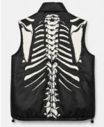 Halloween-Vintage-Vilanto-Skeleton-Black-Puffer-Vest-Back