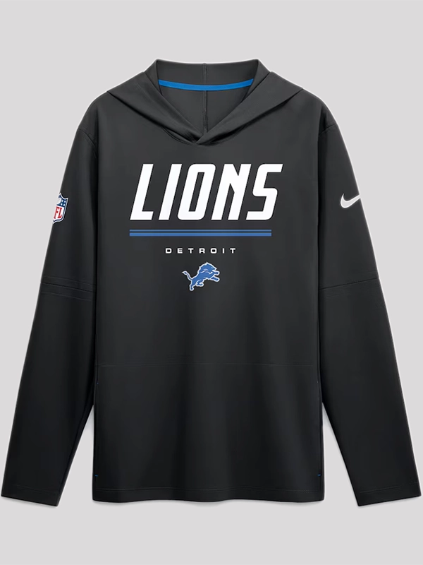 Nike-Detroit-Lions-Black-Long-Sleeve-Hooded-T-Shirt