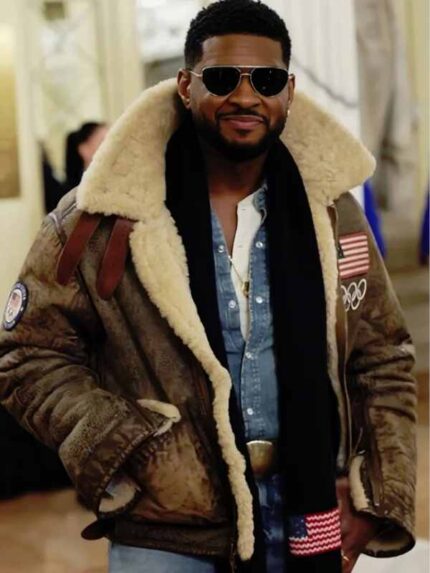 Olympics-Red-Carpet-Usher-Shearling-Leather-Jacket