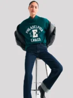 Philadelphia-Eagles-Womens-Abercrombie-Green-Sunday-Mock-Neck-Sweatshirt