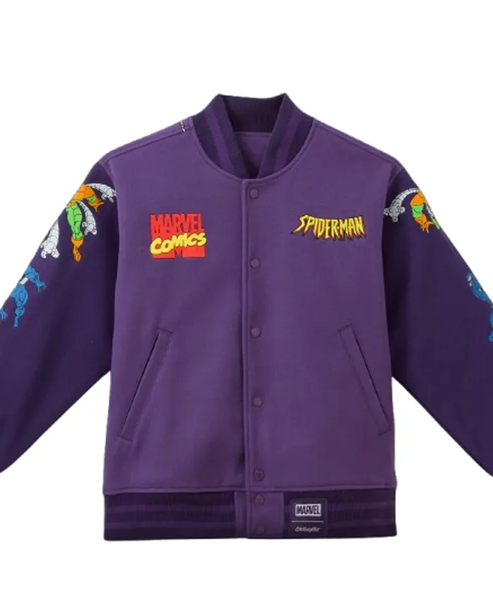 Spider-Man-Retro-Purple-Jacket