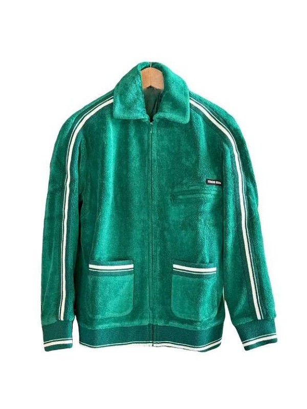 TV-Series-Next-Gen-NYC-Season-2-Ava-Dash-Zip-Up-White-Contrast-Trim-Jacket-Green