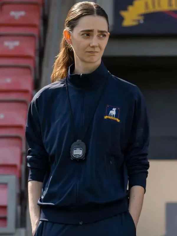 Ted-Lasso-S4-Tanya-Reynolds-Navy-Track-Jacket