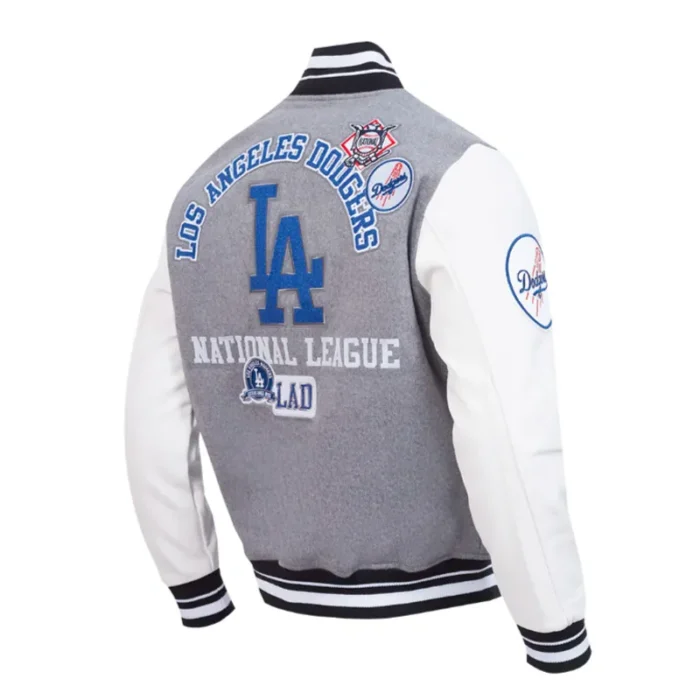 los-angeles-dodgers-area-code-grey-and-white-varsity-jacket