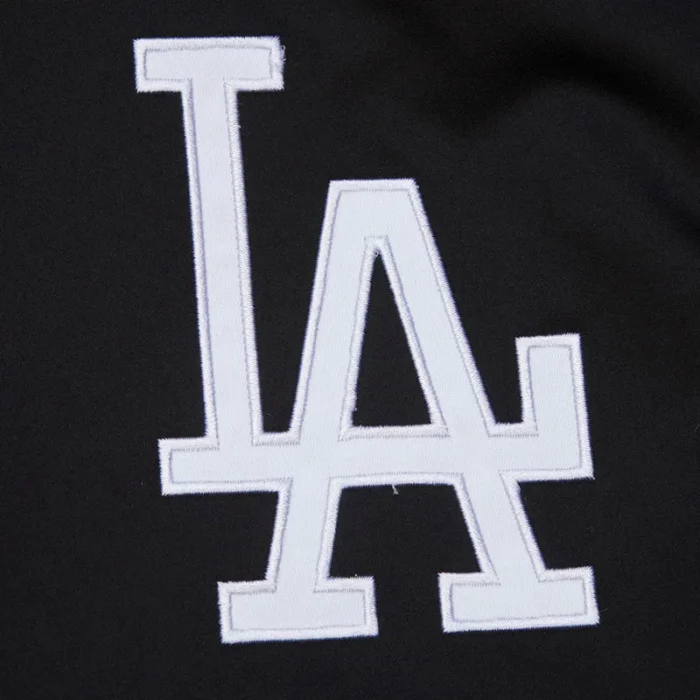 los-angeles-dodgers-black-out-black-bomber-satin-jacket