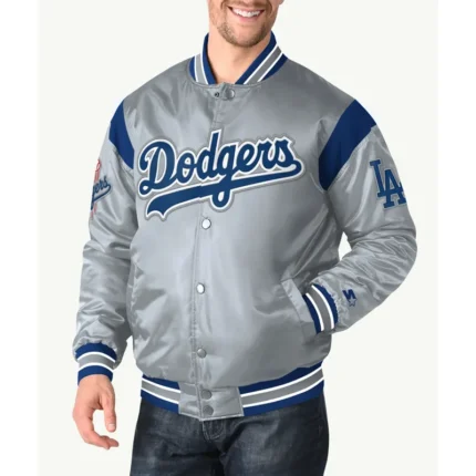 los-angeles-dodgers-gray-satin-jacket