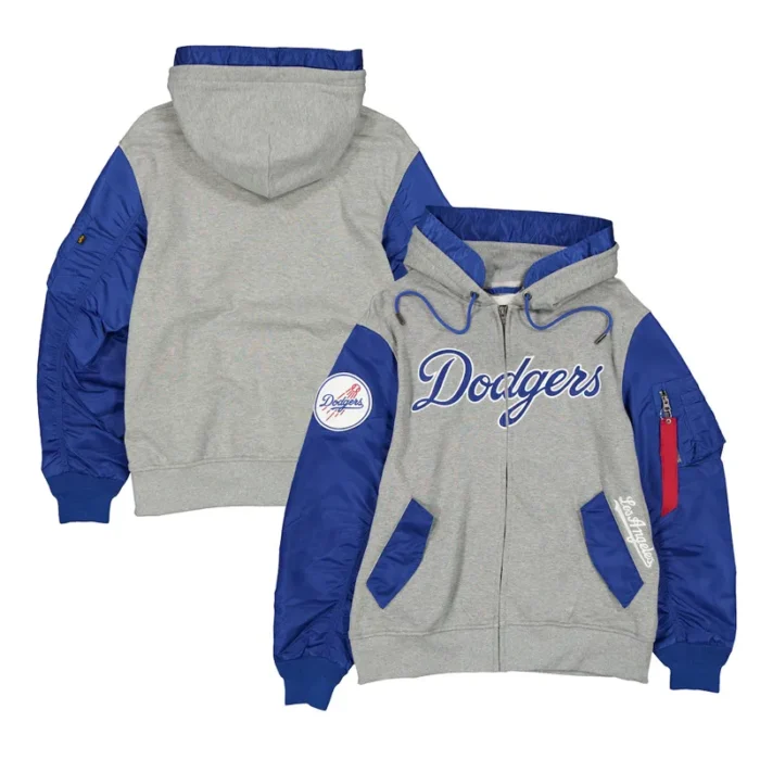 los-angeles-dodgers-heather-gray-royal-full-zip-hoodie-jacket