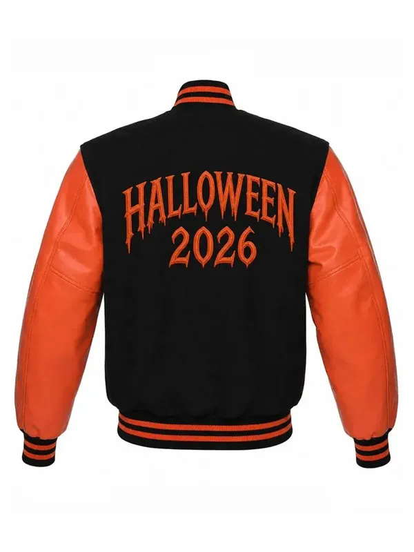 2026-Horror-Halloween-Black-Orange-Wool-Varsity-Jacket