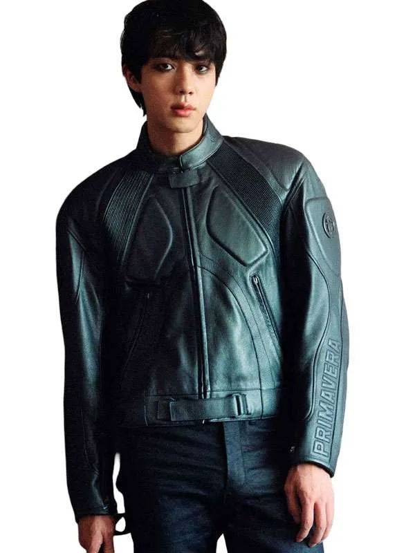 BTS-Singer-Jin-Black-Primavera-Leather-Jacket