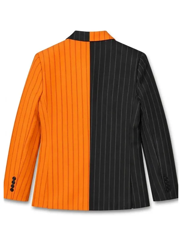 Halloween-Pumpkin-Face-Orange-Black-Pinstriped-Blazer