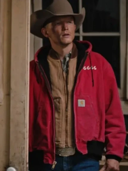 Jefferson-White-Yellowstone-Season-4-Jimmy-Red-Hooded-Jacket
