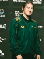 Katie-Taylor-Event-Conference-Green-Jacket