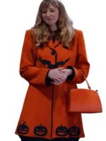 Lauren-Lapkus-The-Curse-Of-Bridge-Hollow-Pumpkin-Wool-Coat