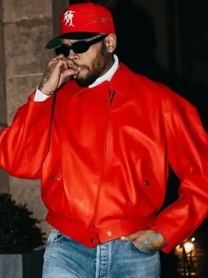 Chris-Brown-Street-Style-Leather-Jacket