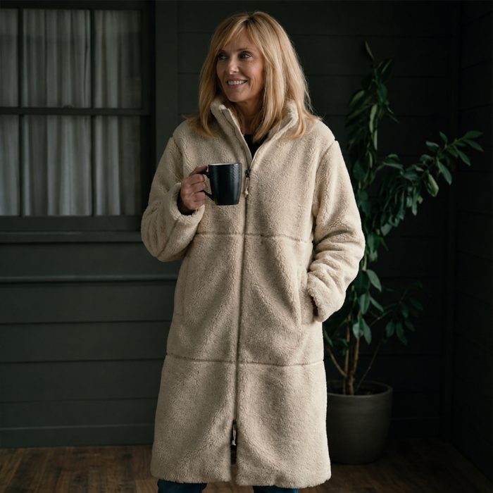 Dutton-Ranch-Beth-Dutton-White-line-Sherpa-Coat Dutton-Ranch-Beth-Dutton-White-line-Sherpa-Coat