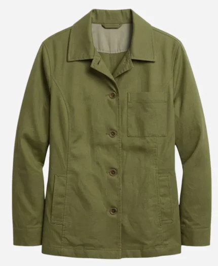 Margaret-White-Tv-Series-Carrie-S01-Samantha-Sloyan-Green-Cotton-Jacket