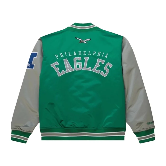 PhiladelphiaEaglesPrimetimeHeavyweightSatinVarsityJacket