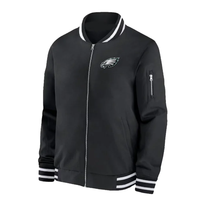 PhiladelphiaEaglesSidelineCoachBlackBomberJacket