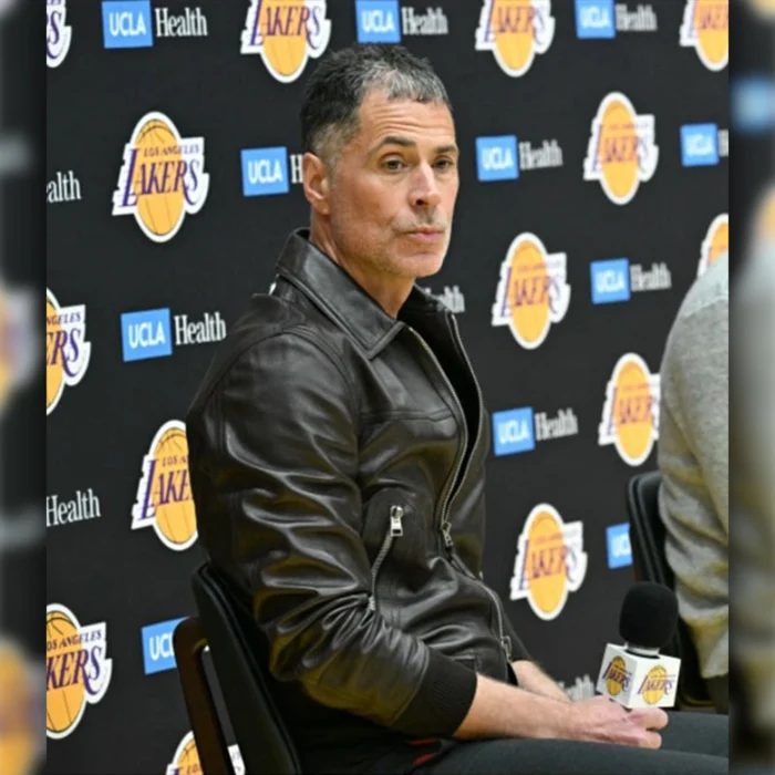 Rob-Pelinka-Lakers-Game-Leaather-Jacket
