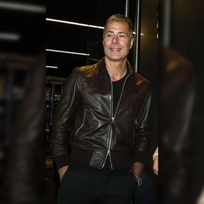 Rob-Pelinka-Lakers-Game-Leatheer-Jacket