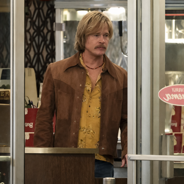 The-Adventures-of-Cliff-Booth-Brad-Pitt-Brown-Suede-Leather-Jacket