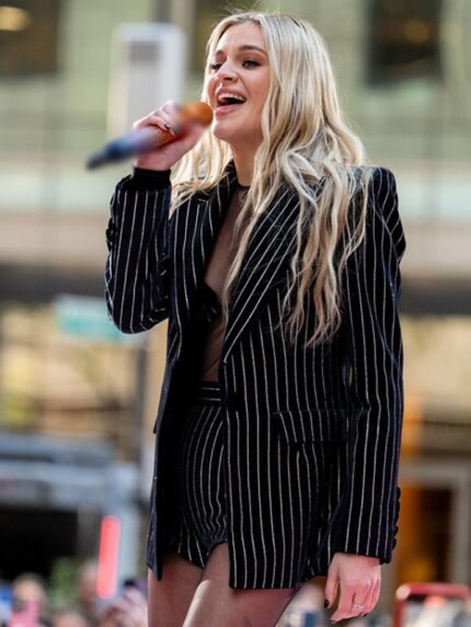 Today-show-Kelsea-Ballerini-Black-Pinstripe-Blazer