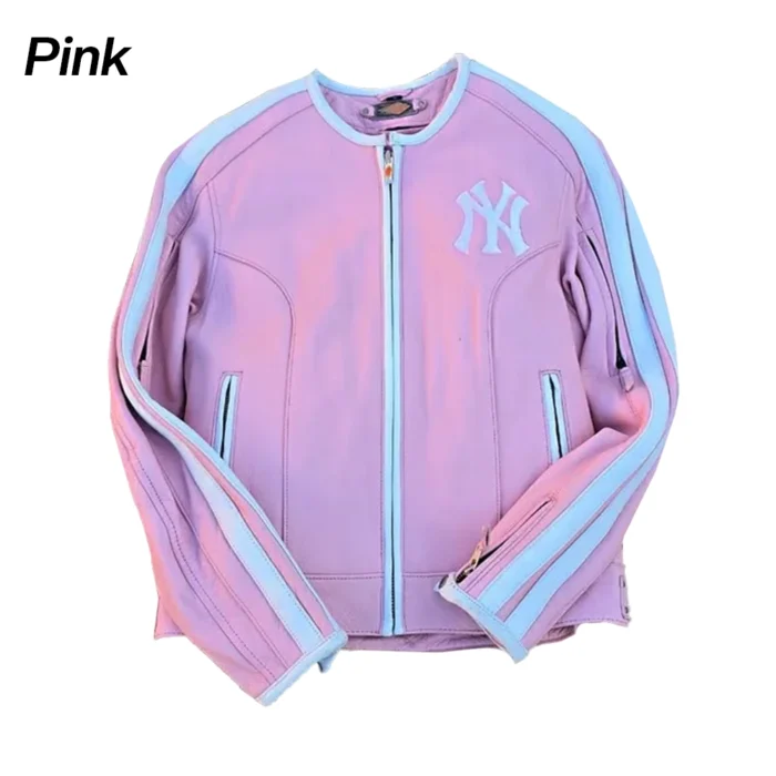 VintageCroppedBikerNYLeatherJacket
